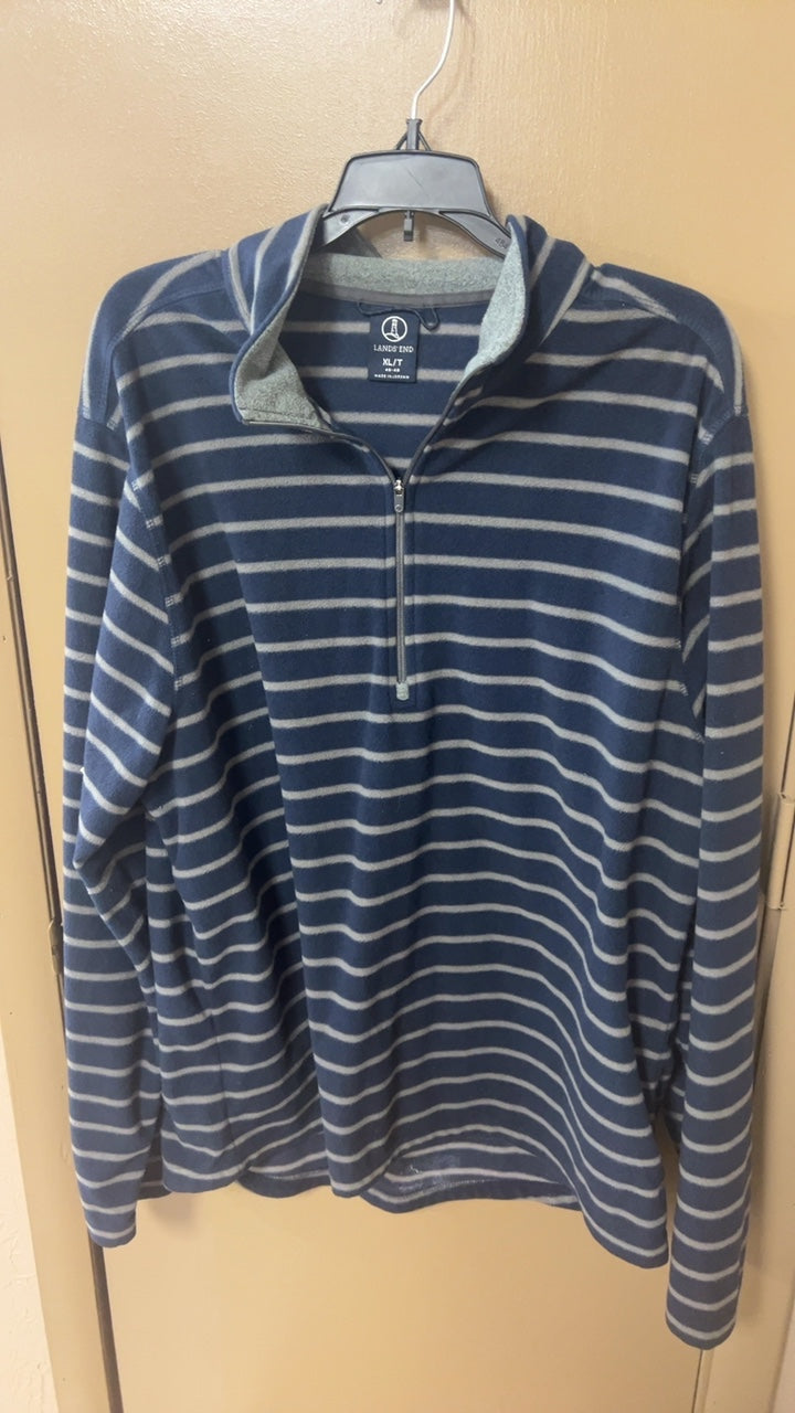 Lands' End Sweatshirt MENS XL Navy blue and gray