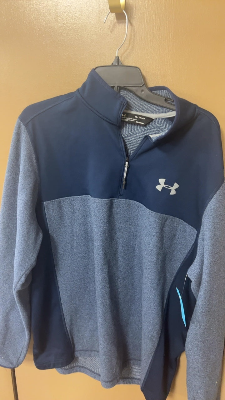 Under Armour Sweatshirt MENS XL Gray and Navy Blue