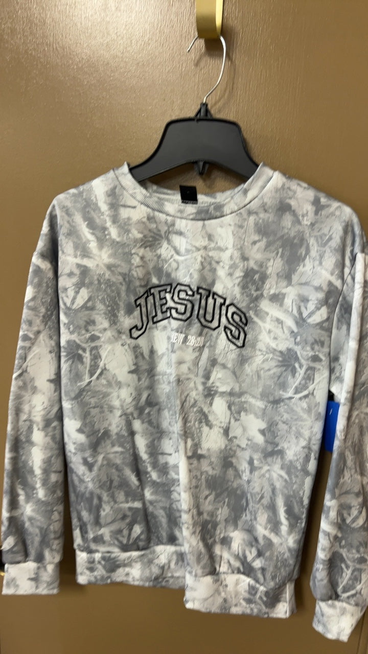 Sweatshirt XS Gray and white camo