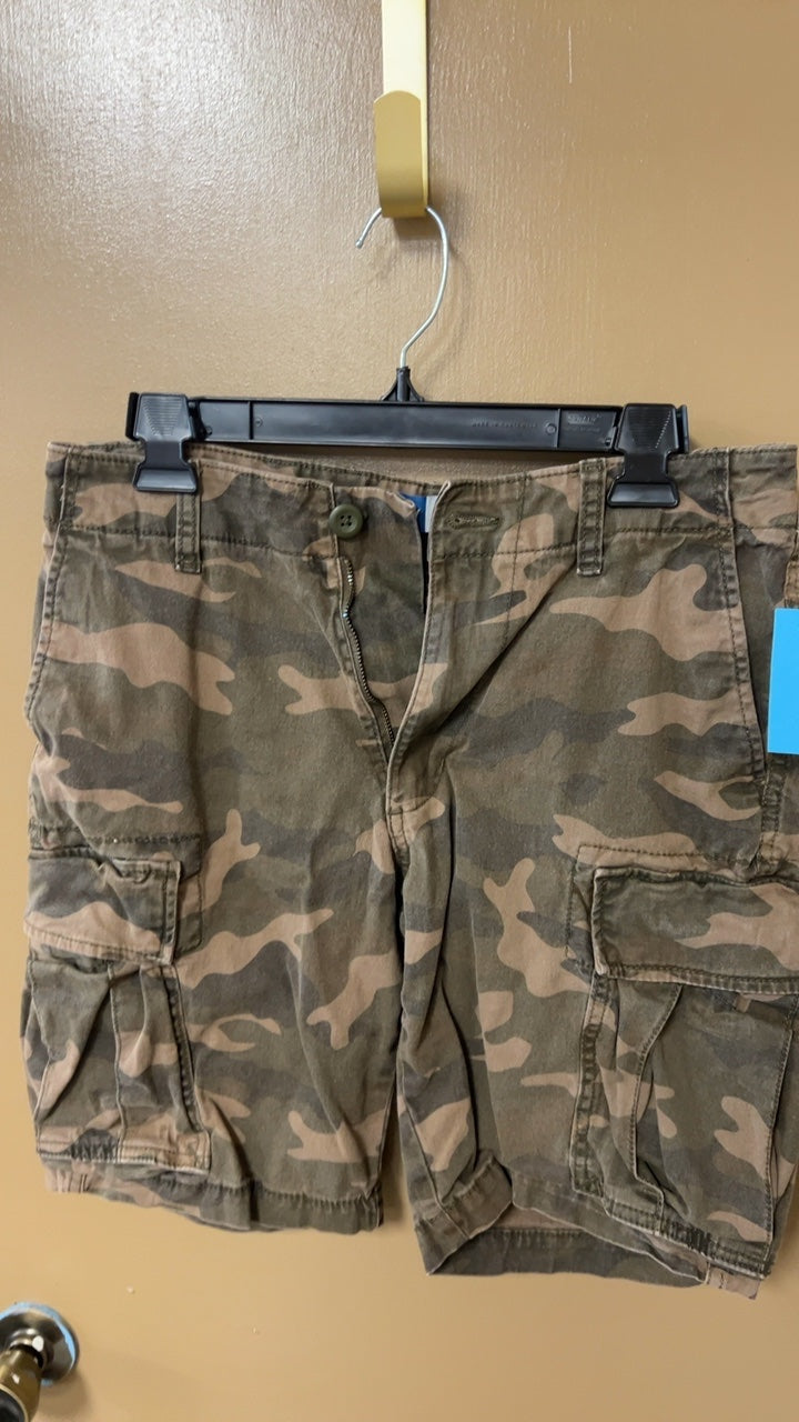 Shorts Mens 30 Camouflage (Green/Brown)
