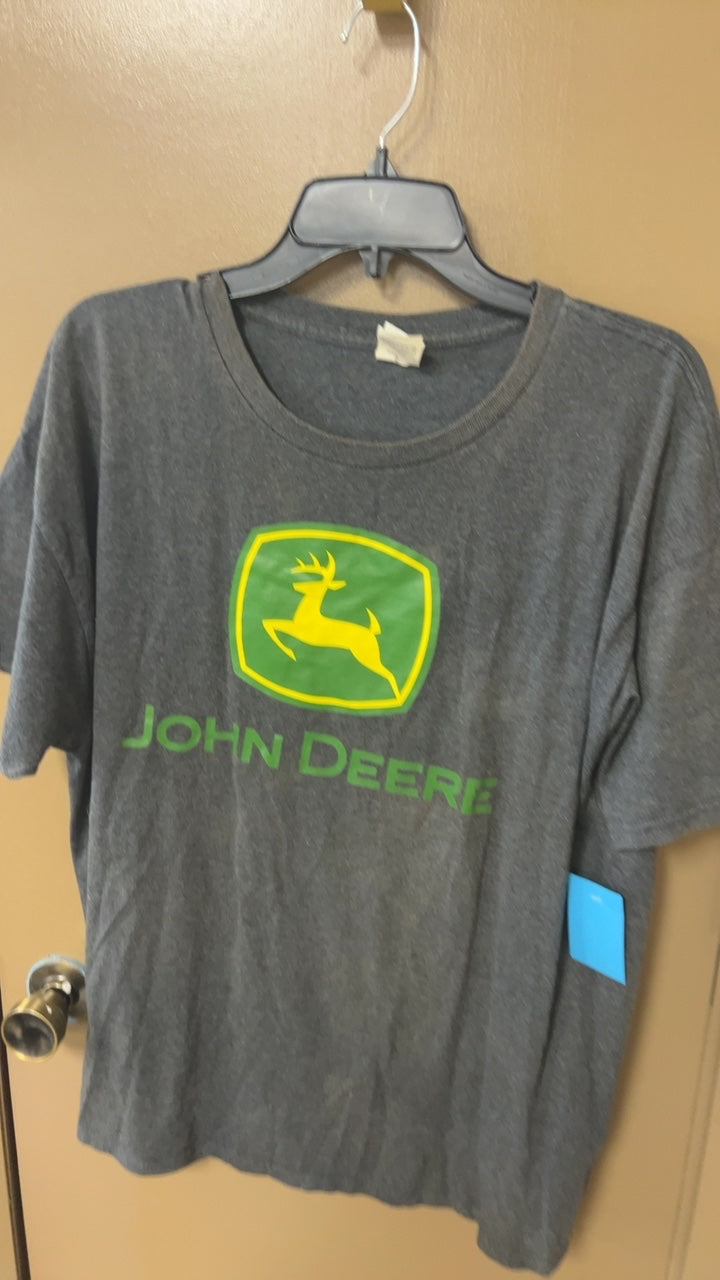 John Deere T-Shirt MENS XL Grey