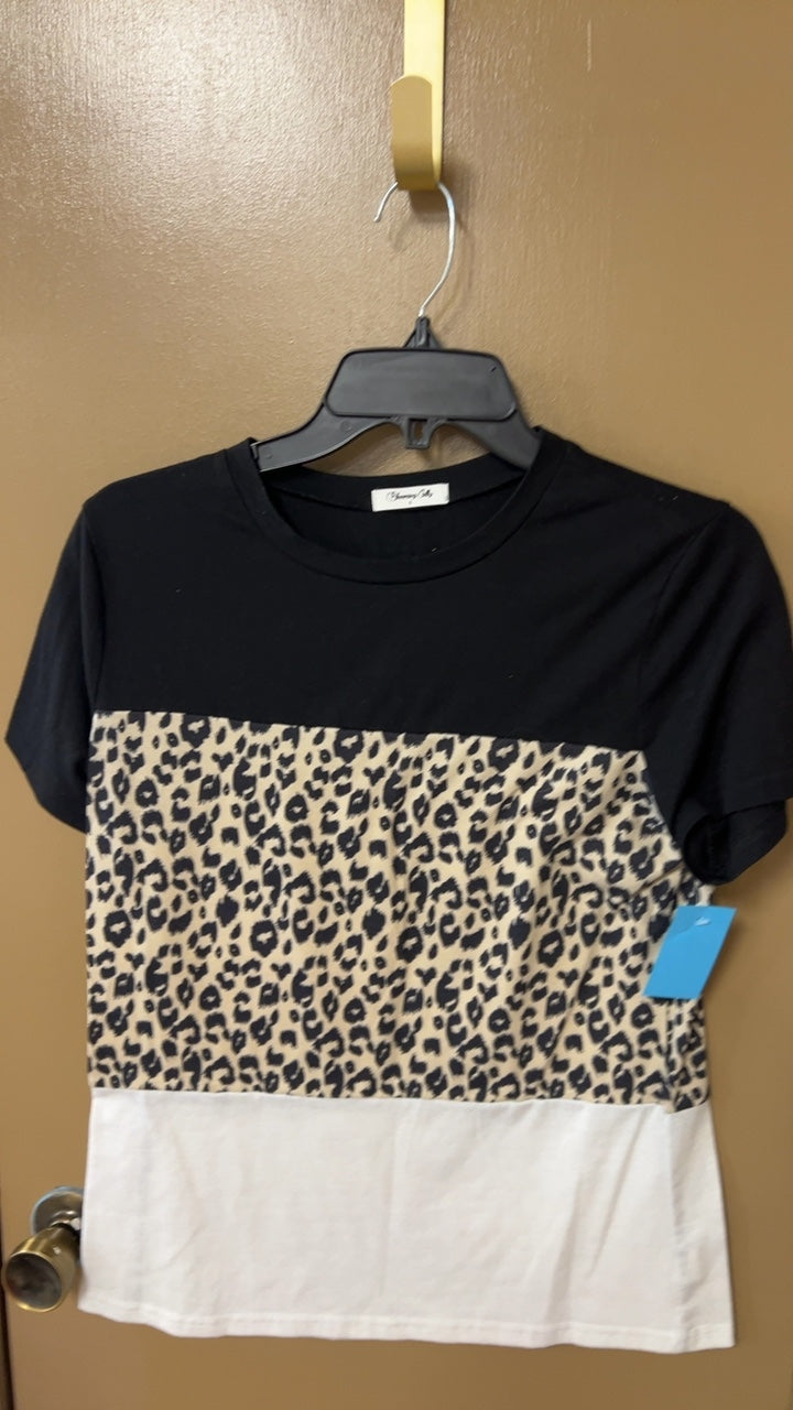 T-Shirt Small Beige, Black, Cream