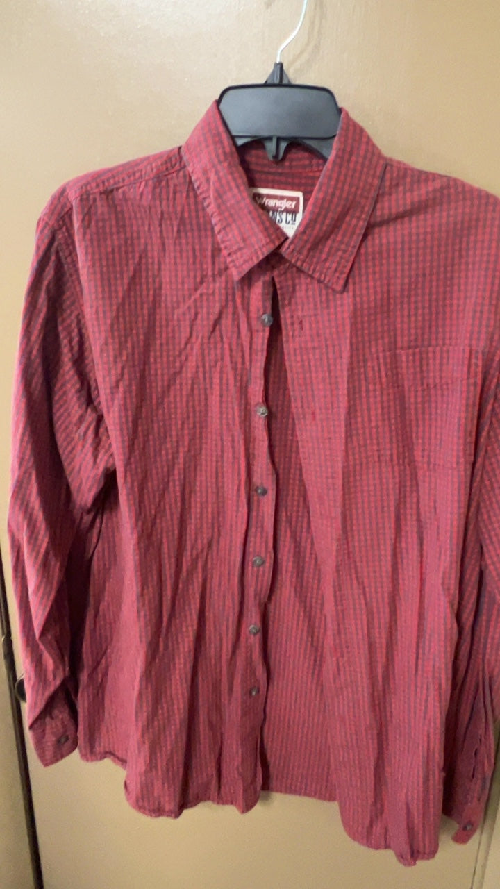 Wrangler Shirt Large Red