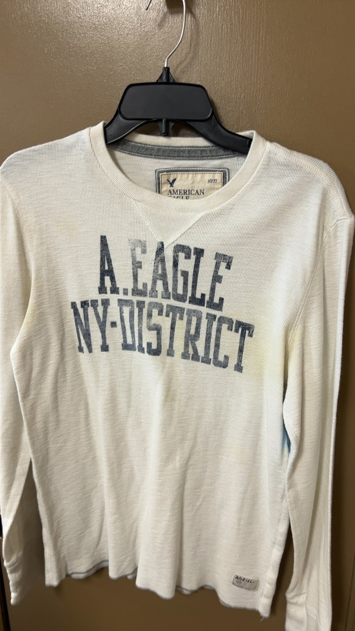 American Eagle Sweater MENS MEDIUM Cream/Off-white