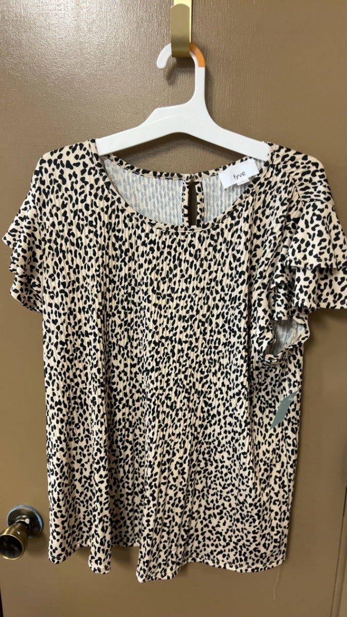 Top Large Beige with black spots