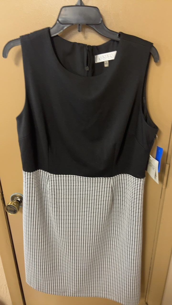 Kasper Dress 14 Black and white