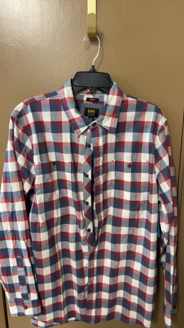 Lee Shirt MENS Large Red, Blue, White