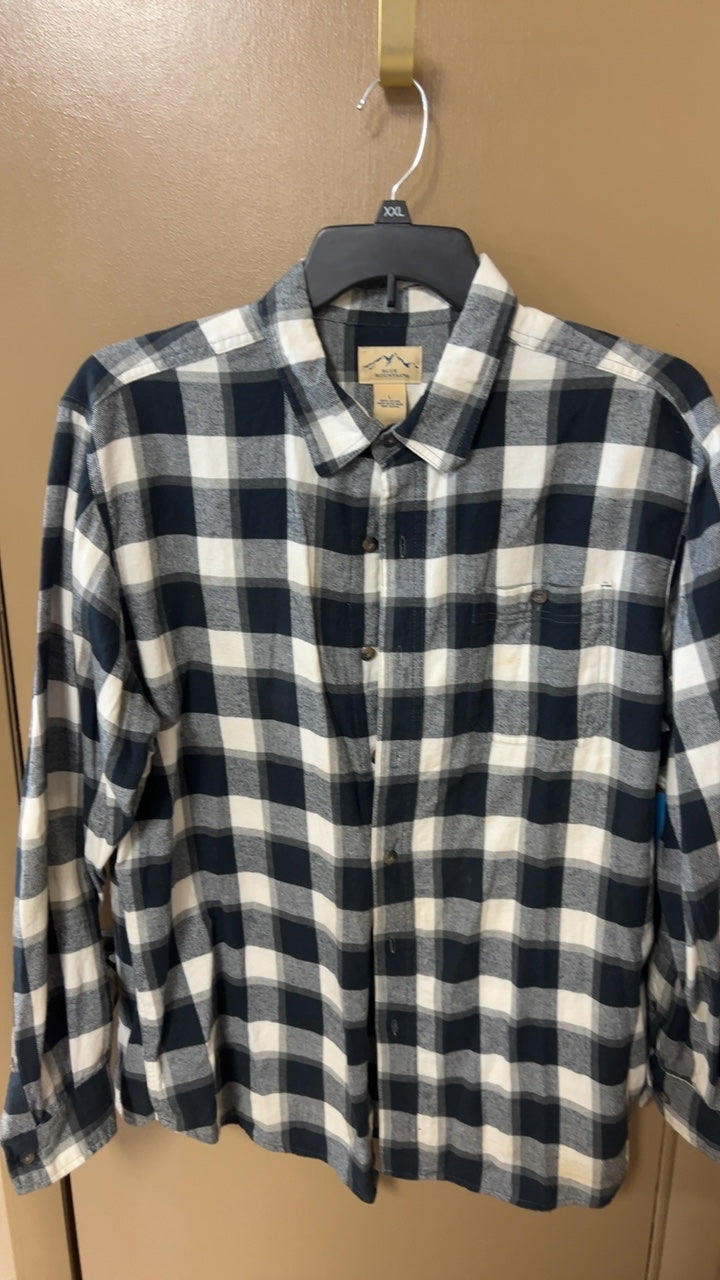 Blue mountain Shirt MENS Large Black and white
