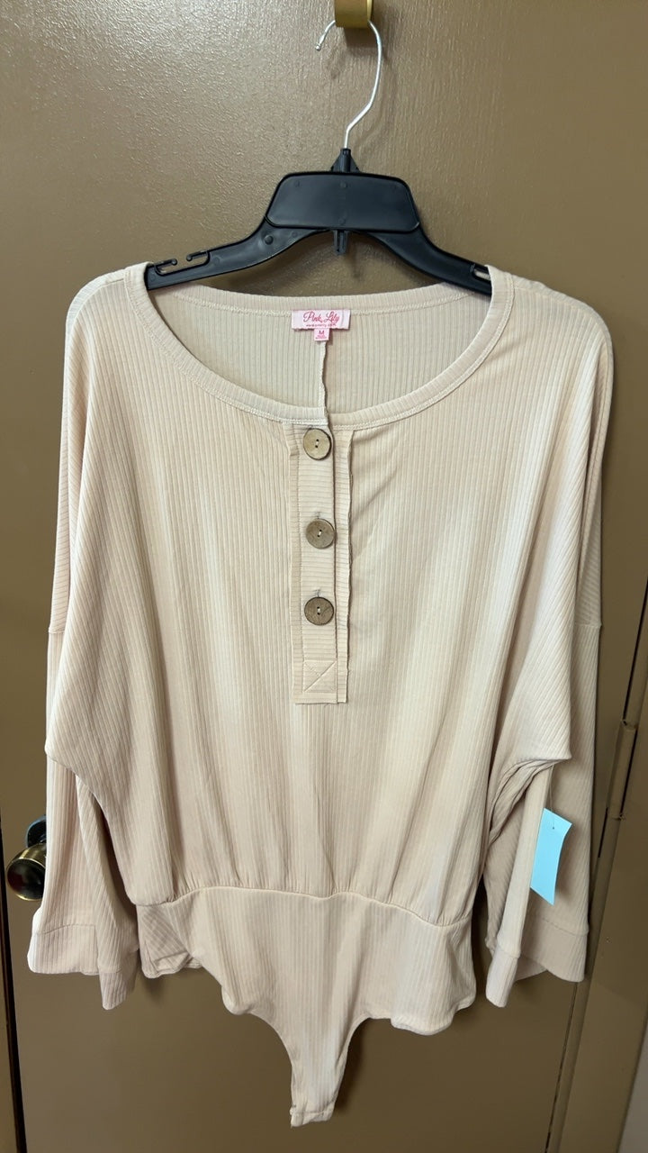 Pink Lily Top Medium Beige
