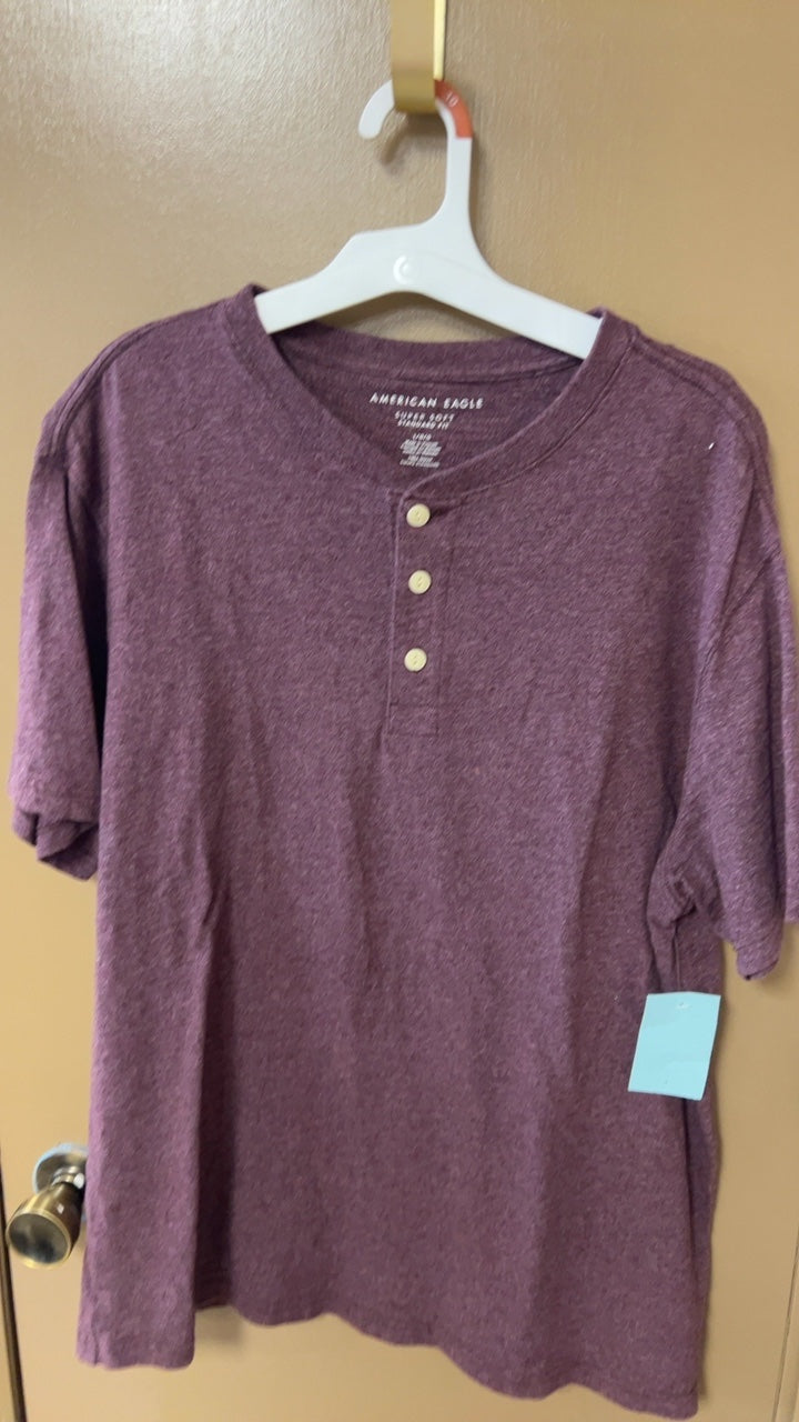 American Eagle T-Shirt MENS Large Maroon