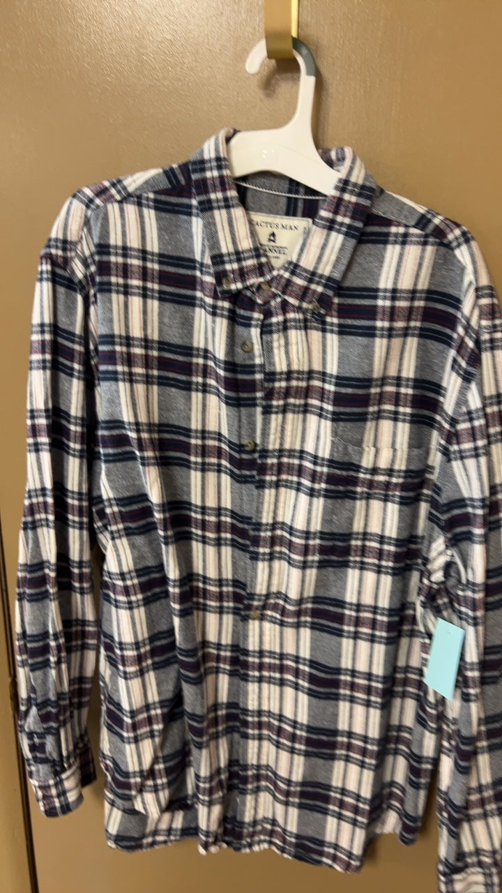 MARCUS MAN Shirt MENS Large Multicolor (primarily beige, black, burgundy, white)
