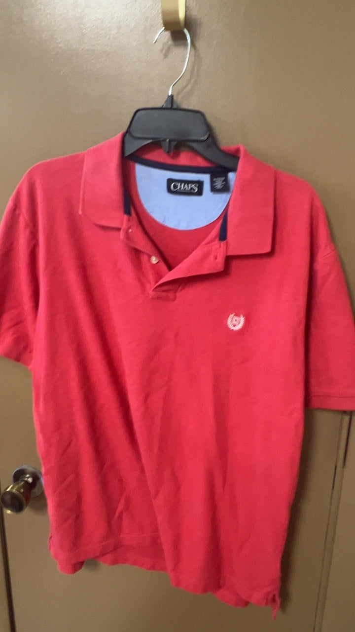 CHAPS Polo Shirt MENS XL Red