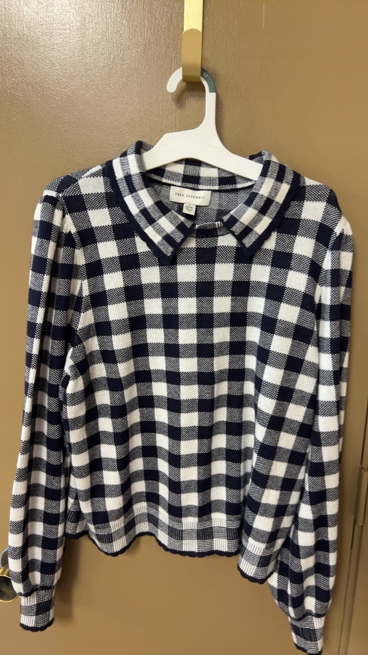 Free assembly Shirt Large Black and White