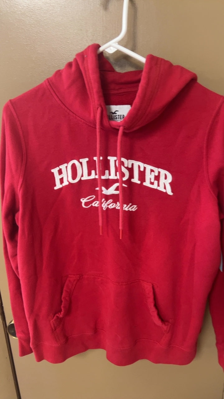 Hollister Hoodie Large Red