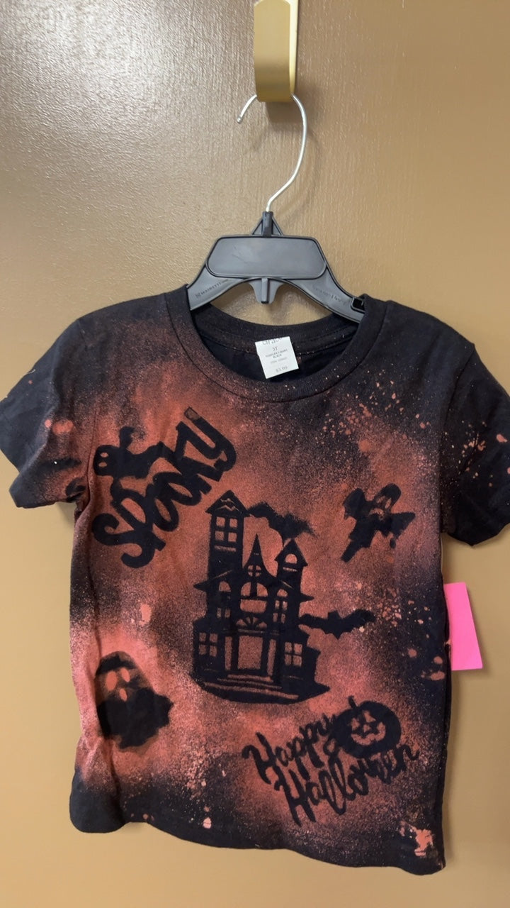 T-Shirt Youth 3t Black with orange and black print