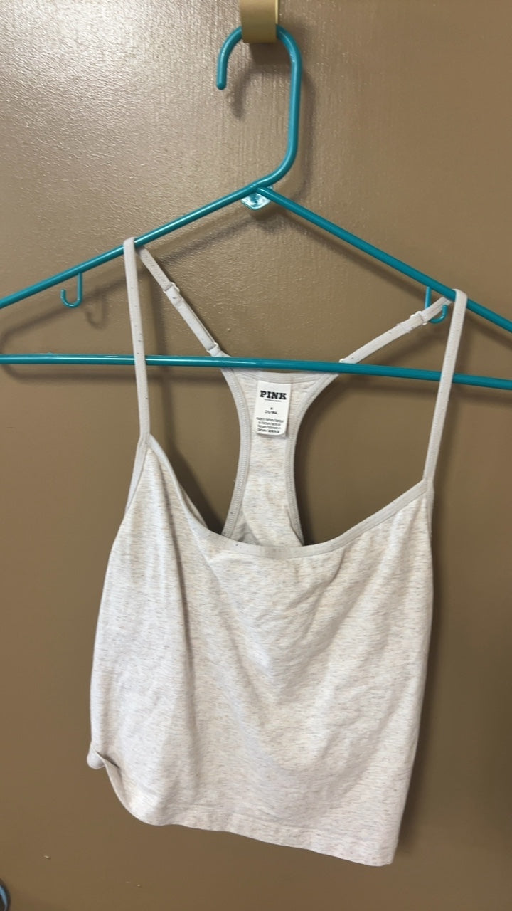 PINK Tank top Medium Light gray