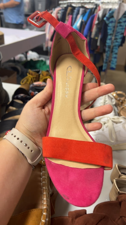 Sandals 7.5 Pink and Orange