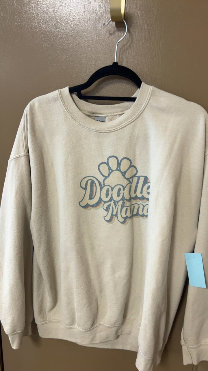 Gildan Sweatshirt Large Beige