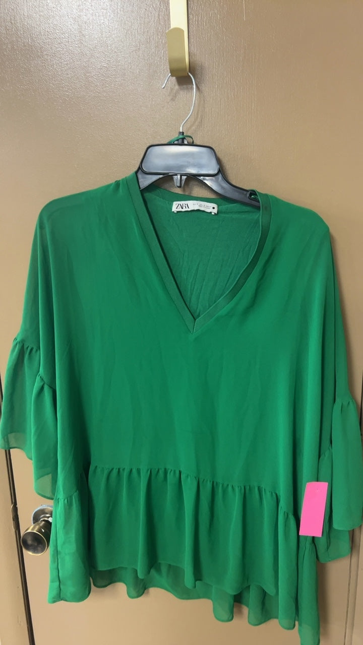 Zara Blouse Small Green