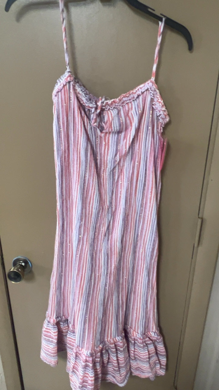 Dress Small Pink with multicolor stripes