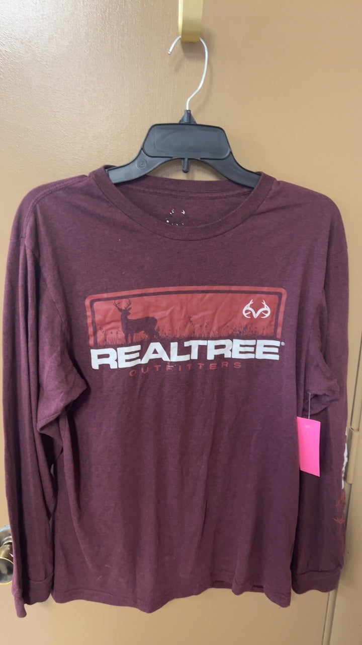 Realtree Shirt MENS MEDIUM Maroon