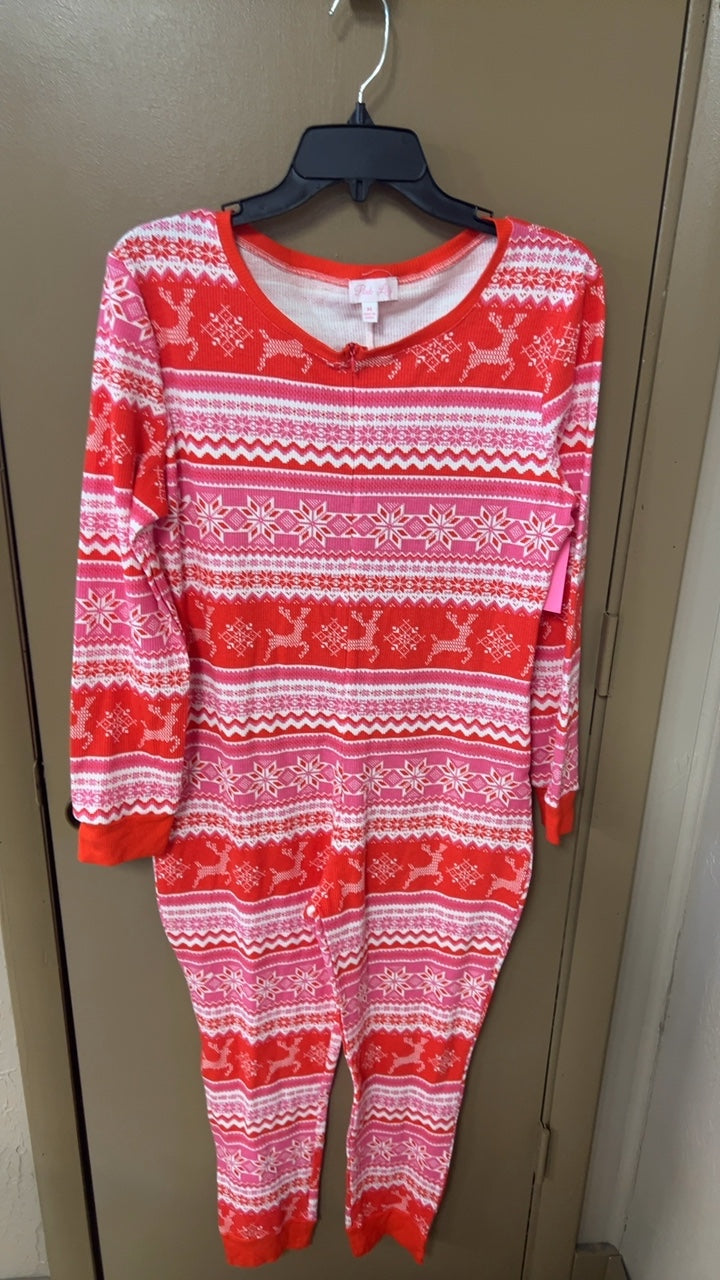 Pajama Set Medium Red and pink