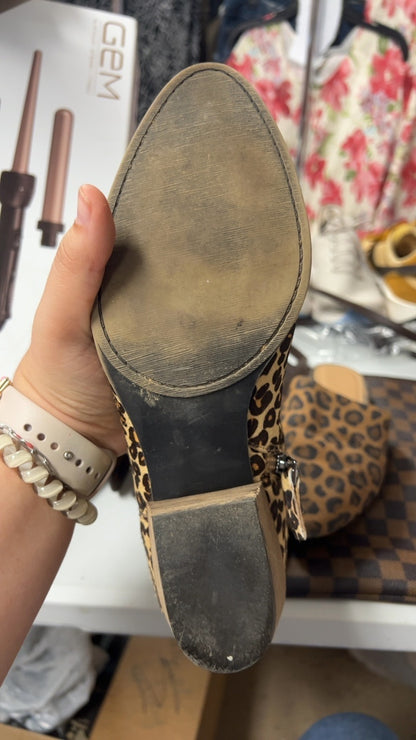 Booties Leopard print (beige with black spots)