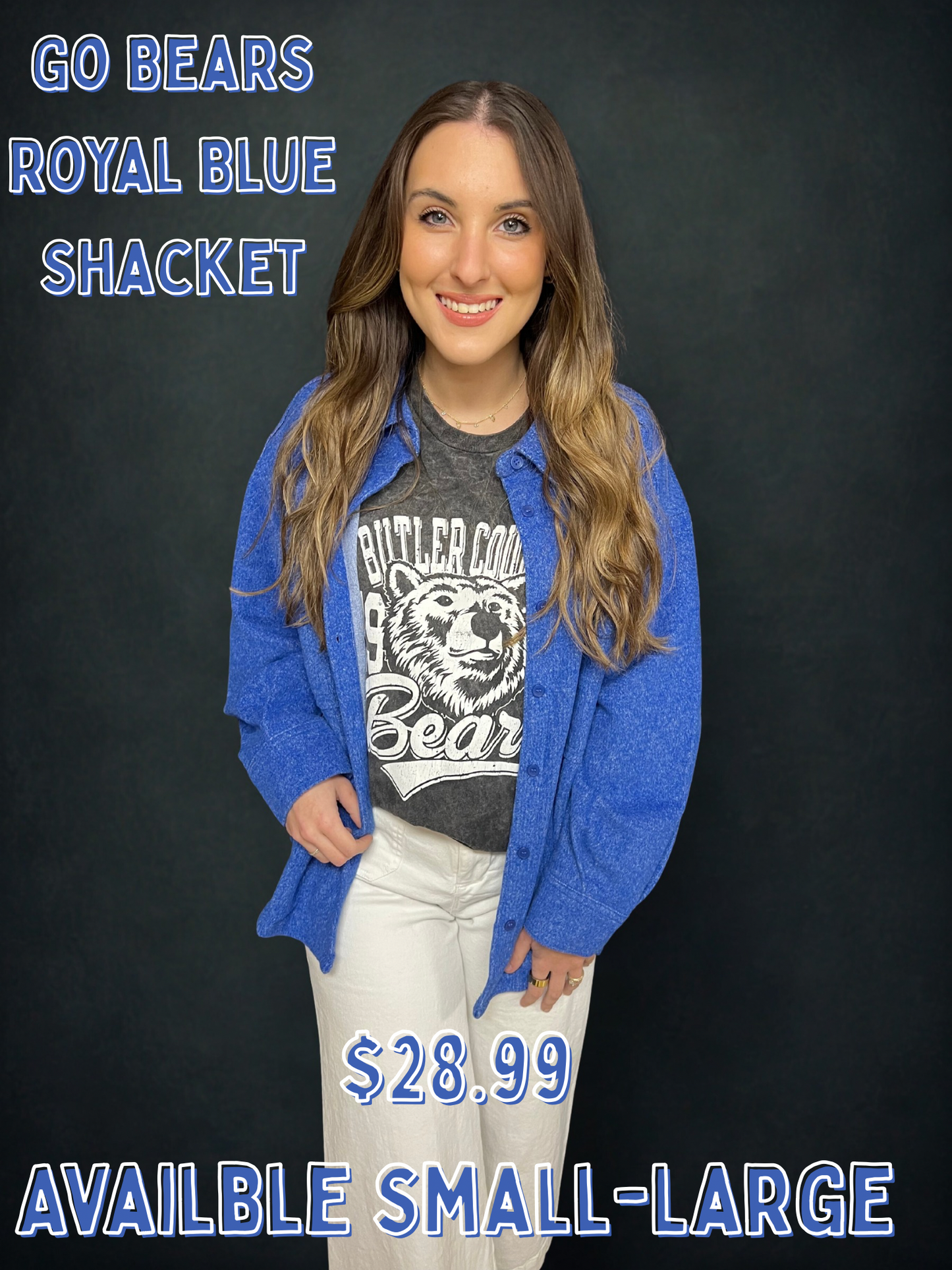 Go Bears Royal Blue Shacket