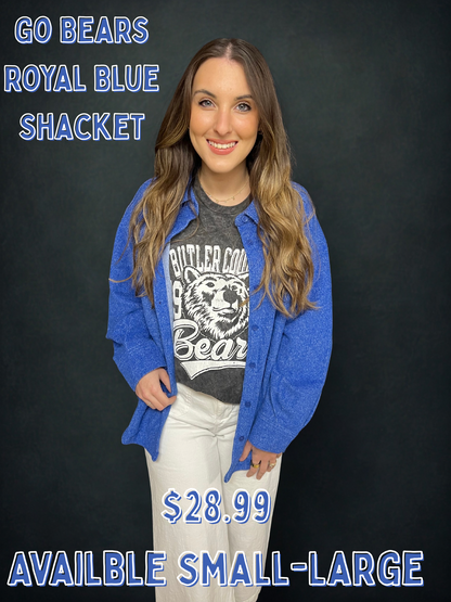 Go Bears Royal Blue Shacket
