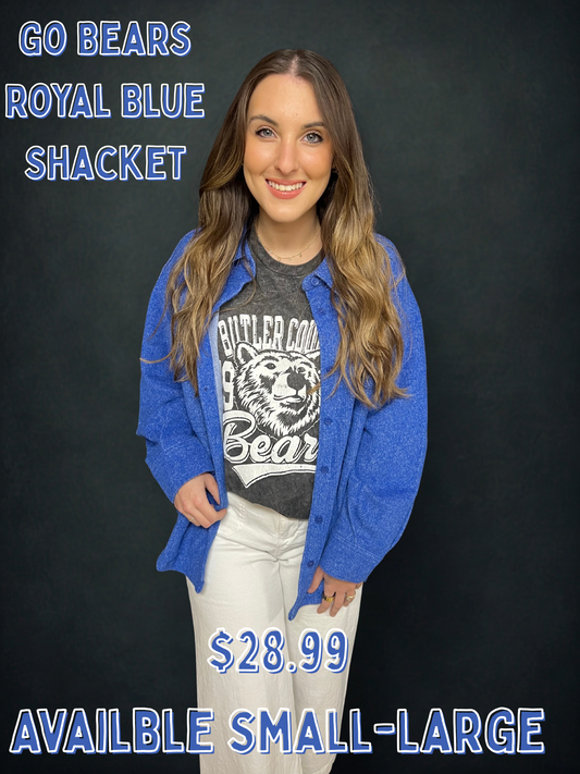 Go Bears Royal Blue Shacket